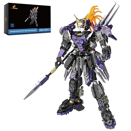 JMBricklayer Mech Robot Action Figure Building Set 70152, Cool Armed Warrior Multi-Posture Mecha Display Role Model Decor, Creative Collection Gifts for Adults Boys Mech Fans (1620 Pieces) - Chao Ma