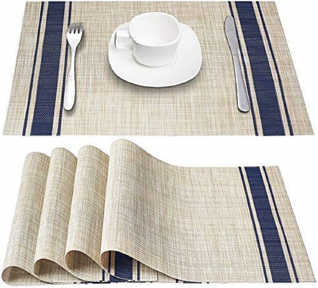 OXSAM Placemats, Heat Insulation Non-Slip Vinyl mats, Stain-Resistant Tablemats for Home and café Dining Table Décor (Taupe Brown, Pack of 6) — Amazon image 18