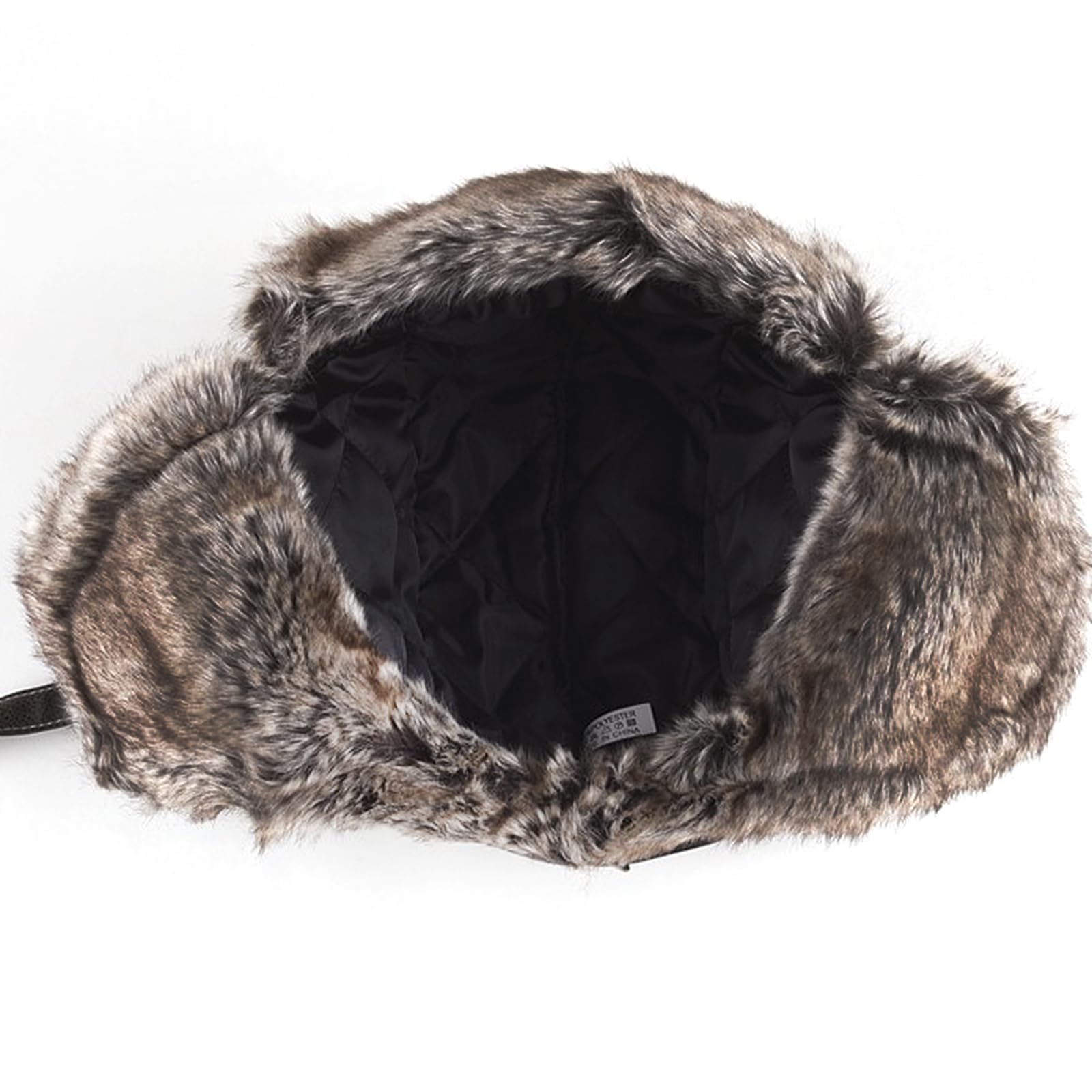 OhMill Chapka d'hiver en Cuir pour Homme Femme Chapeau Chaud Chapeau de Trappeur Bonnet Aviateur d'hiver Épaise avec Oreillettes en Peluche Anti-Vent pour Ski Extérieur