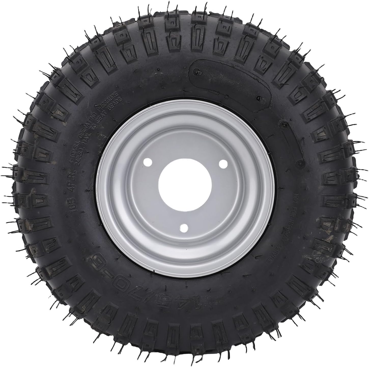 6 Inch Off Road Wheel 145x70-6 Tire with Hub, Strong Non Slip ATV Quad Go Kart Tire, Car Rubber Wheel Tire for All Terrain Vehicles, Easy Installation, Consistent Performance
