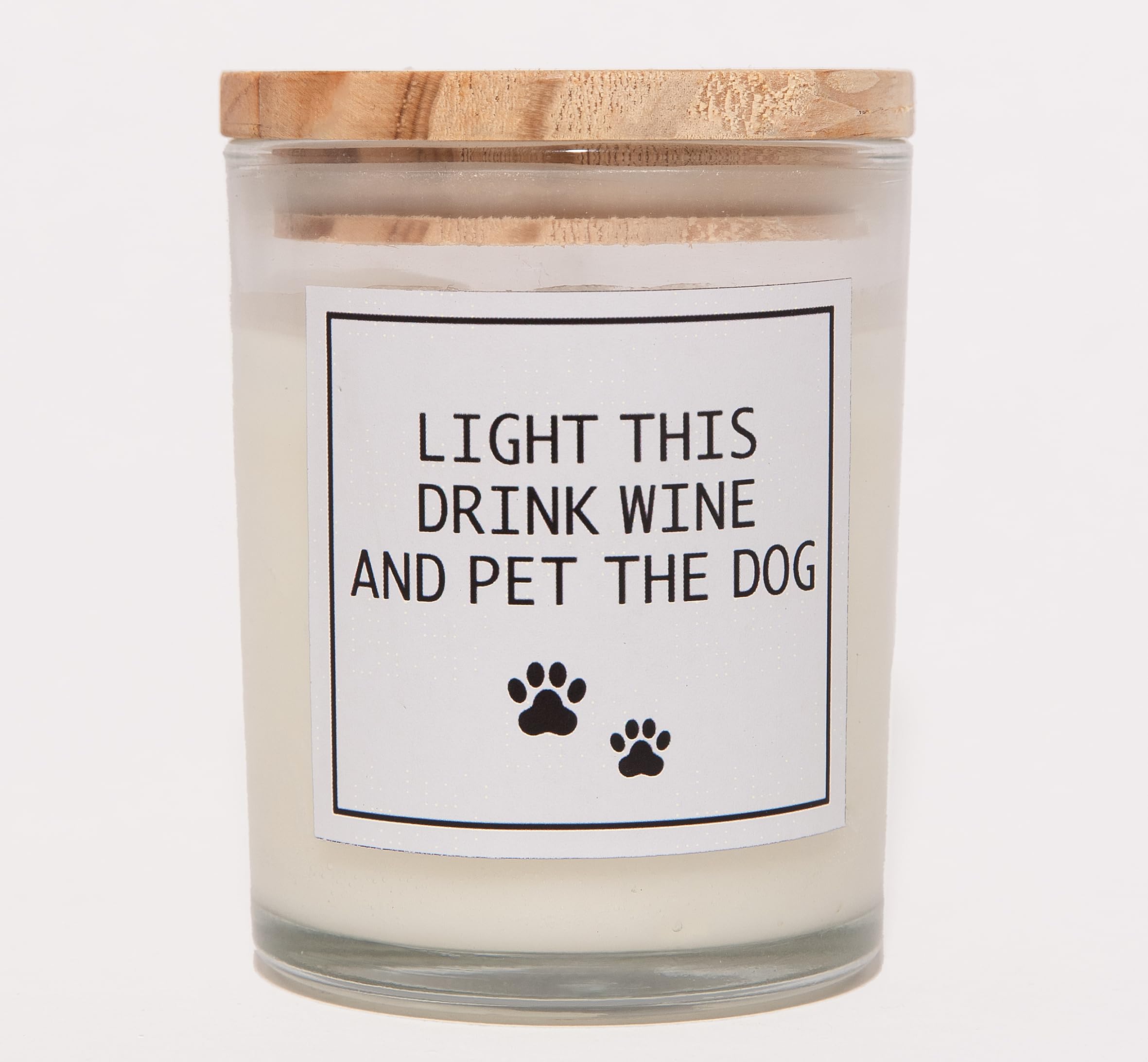 Light This Drink Wine and Pet The Dog Candle - Dog Mom Gifts for Women, Pet Friendly Lavender Scented Candle, Natural Soy Wax & Natural Essential Oils