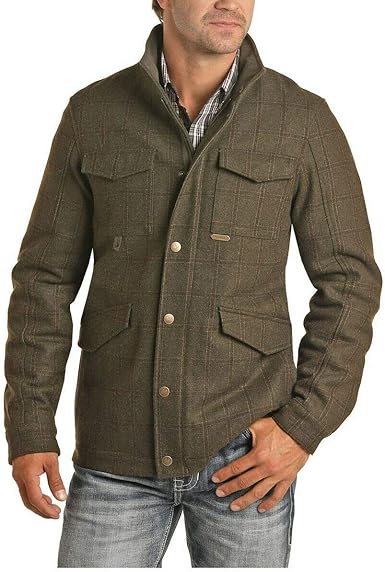 Powder river plaid wool coat Clearance