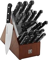 Henckels Solution 20-Pc Self-Sharpening Knife Block Set: Razor-Sharp Chef, Bread, 8 Steak Knives - German Engineered