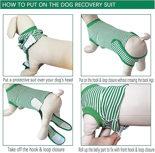Miniatura 19 de Traje de recuperación para perros, traje de recuperación quirúrgica para perros machos, hembras, gatos, esterilizado después de la cirugía, traje