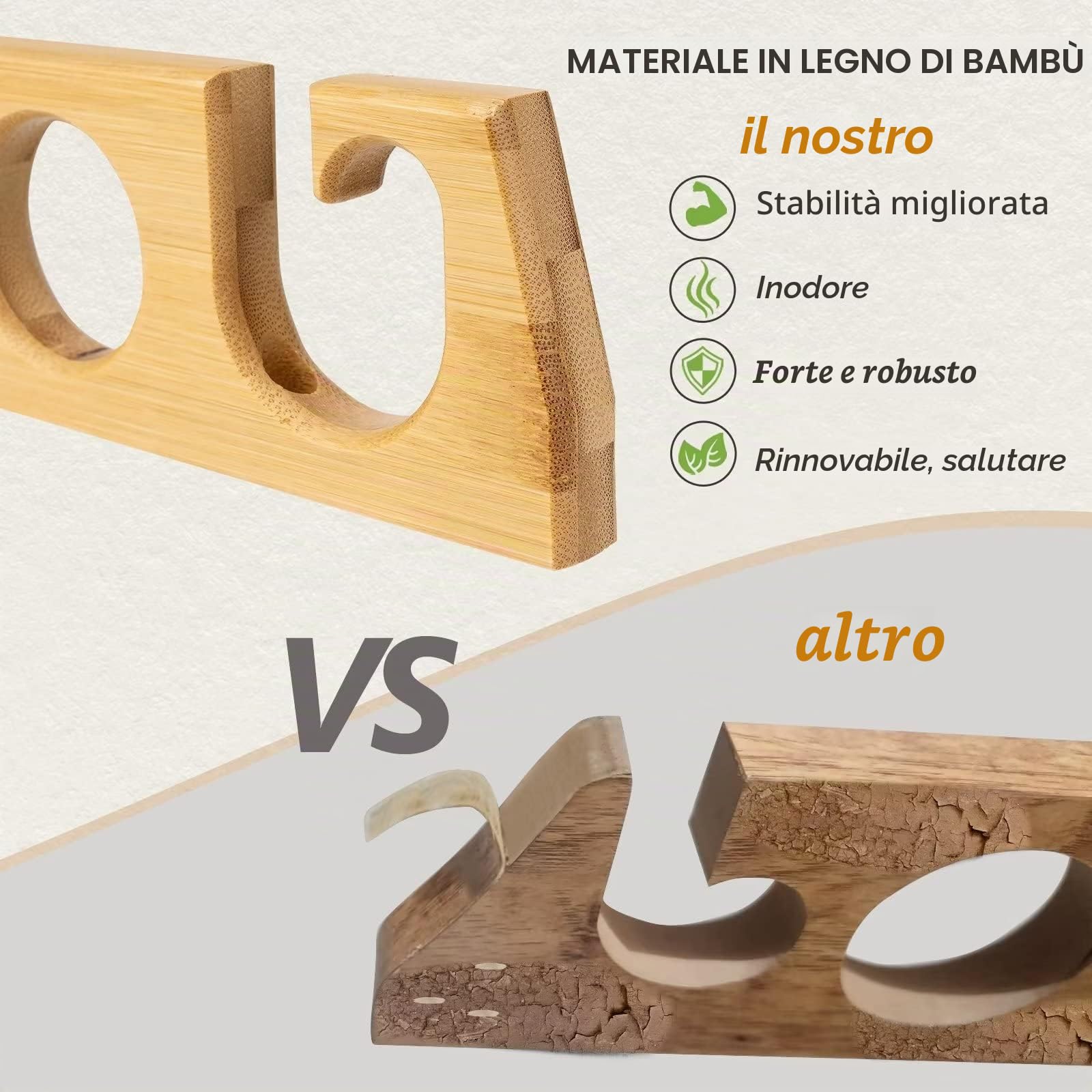 THKFISH Porta Canne da Pesca da Muro Portacanne da Pesca per Garage in Legno Bastone da Pesca Wall Rack Store 7 combo di canne da pesca, 1 coppia Orizzontali