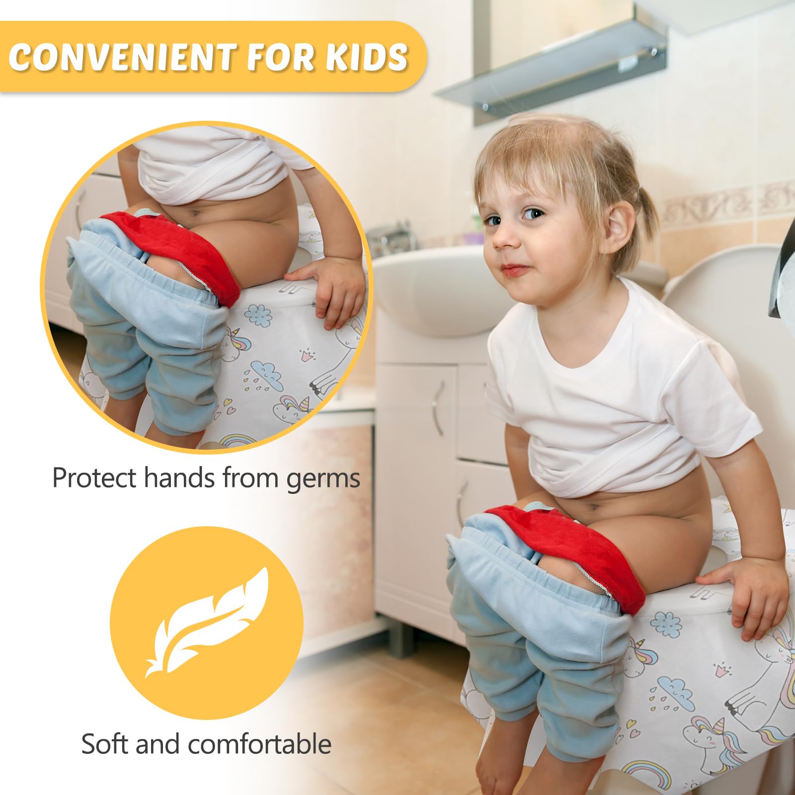 Set da 40 coprisedili per WC, usa e getta, per bambini, vasino da viaggio, impermeabile, per vasino portatile, per servizi igienici pubblici, bagno, confezione da 40