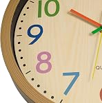Foxtop Silent Kids Wall Clock 12 Inch Non-Ticking Battery Operated Colorful Decorative Clock for Children Nursery Room Bedroom School Classroom - Easy to Read (Colorful Numbers, 12 inch)
