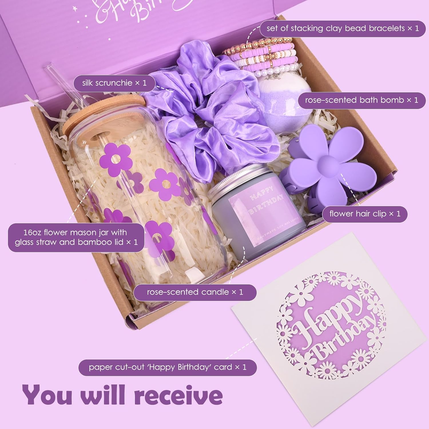 Birthday Gifts for Teen Girls, Happy Birthday Gift Box for Women, Sister, Friendship, Daughter, Girlfriend, Best Friend, Wife, Her, Female, Unique Return Gifts Ideas - Image 2