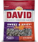 DAVID Roasted and Salted Jumbo Sunflower Seeds, Sweet and Spicy Flavor, 5.25oz.