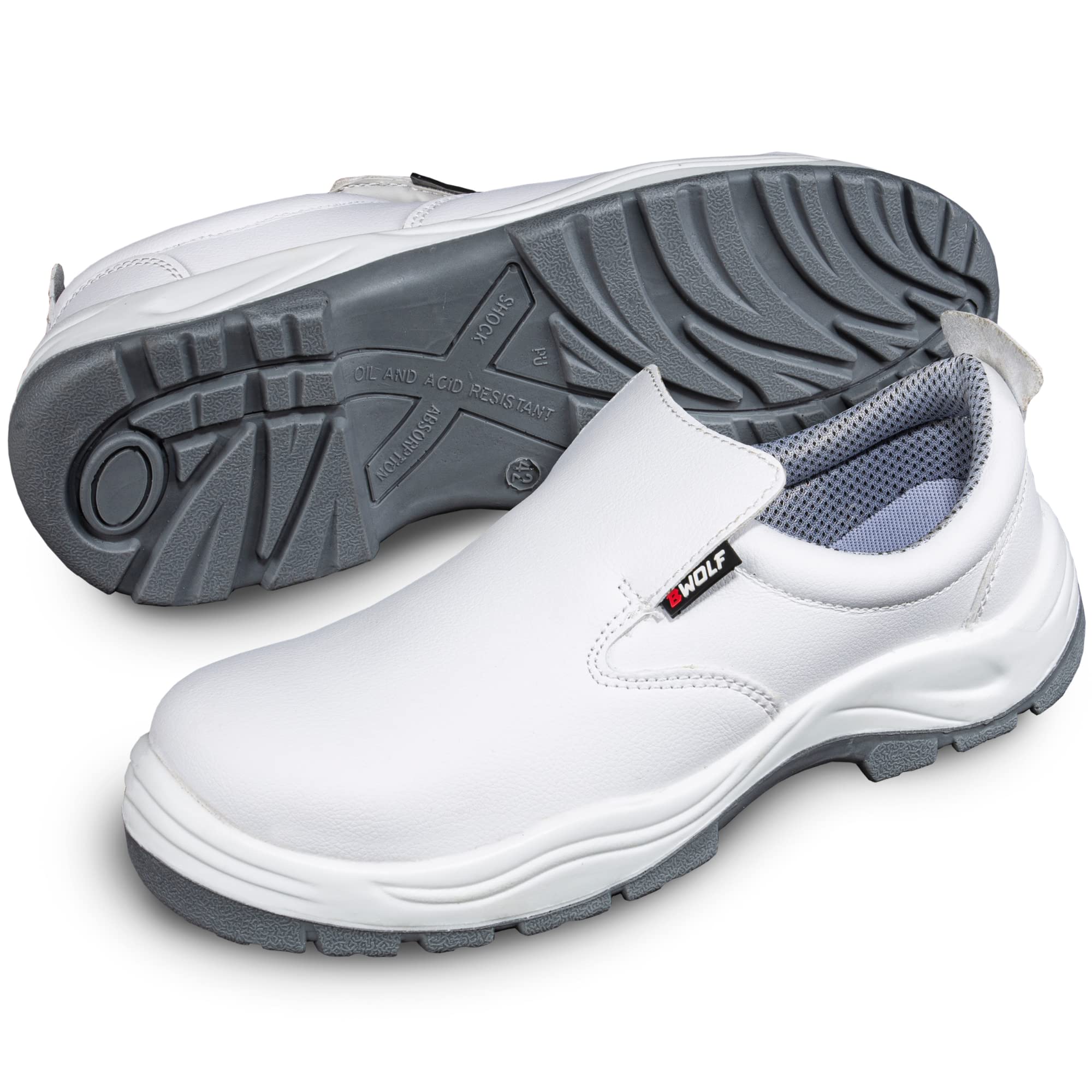 bwolf ASTRAL S2 SRC Work Shoes Men and Women Cooking Shoes Men / Women Waterproof Oil Resistant Non-Slip with Breathable Insoles-picture-46