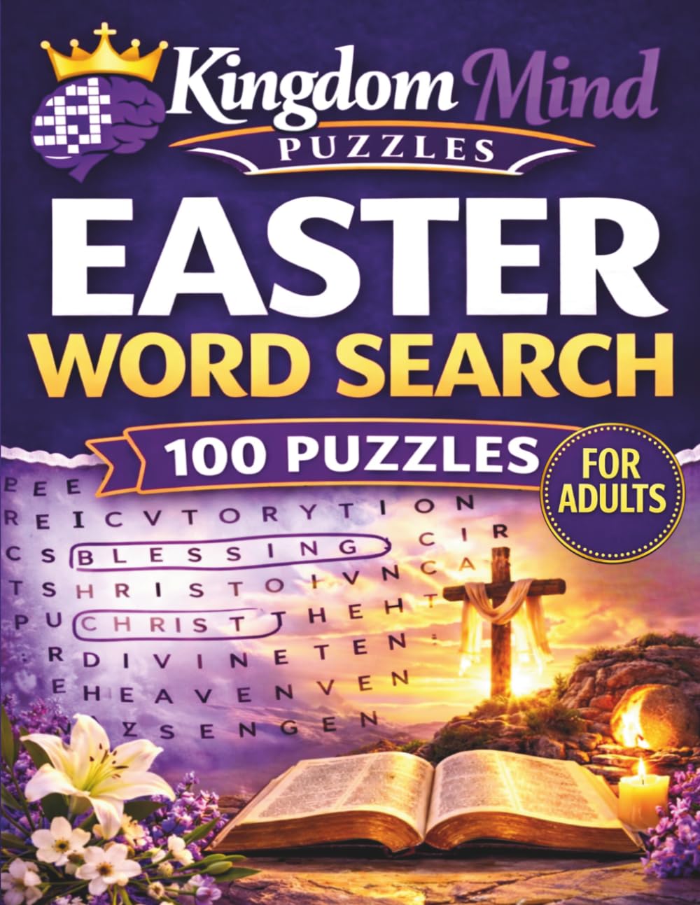 Inspirational Easter Word Search for Adults: 100 Large Print Puzzles for Faith, Hope, Relaxation, and Celebrating the Resurrection