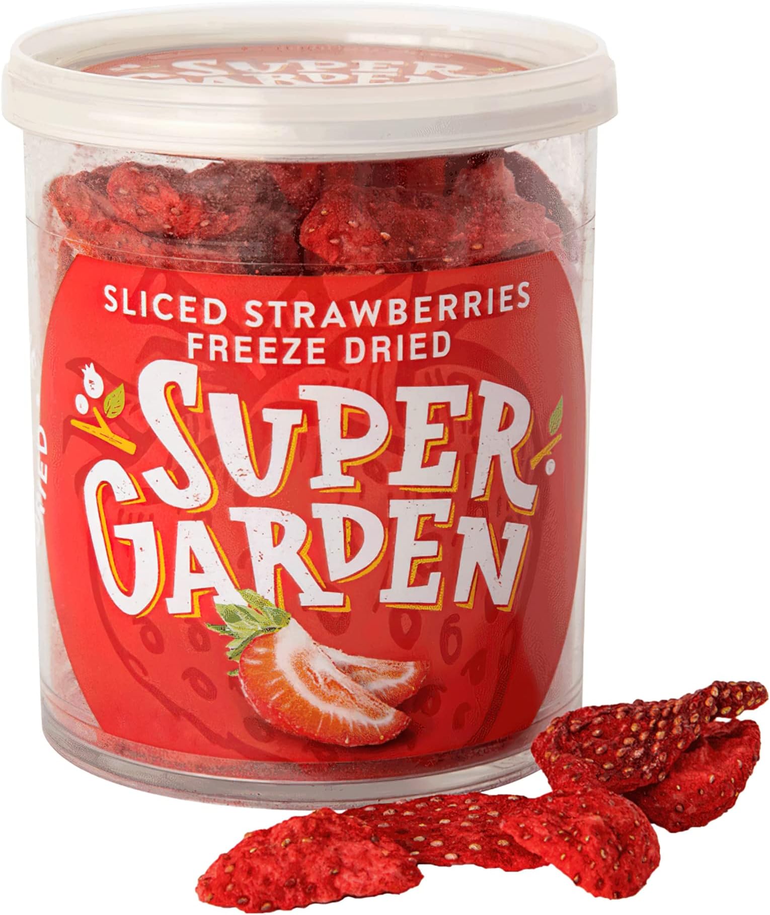 Super Garden Freeze Dried Strawberry Slices | Premium Quality Freeze Dried Fruit for Snacking, Baking, Desserts, and Cooking | Perfect for Healthy Recipes and Natural Cake Decoration | 20g