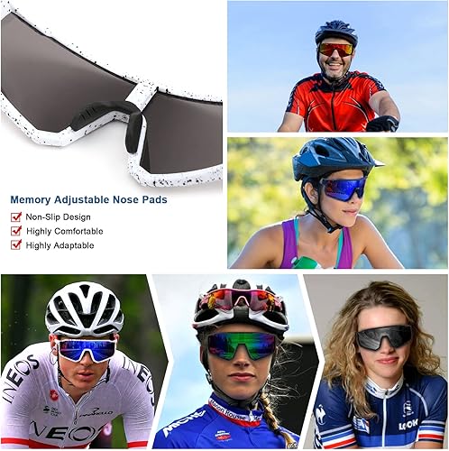 Miniatura 8 de Karsaer Visison - Gafas de sol polarizadas para ciclismo, equitación, deportes, hombres y mujeres, para Moutain Baseball MTB