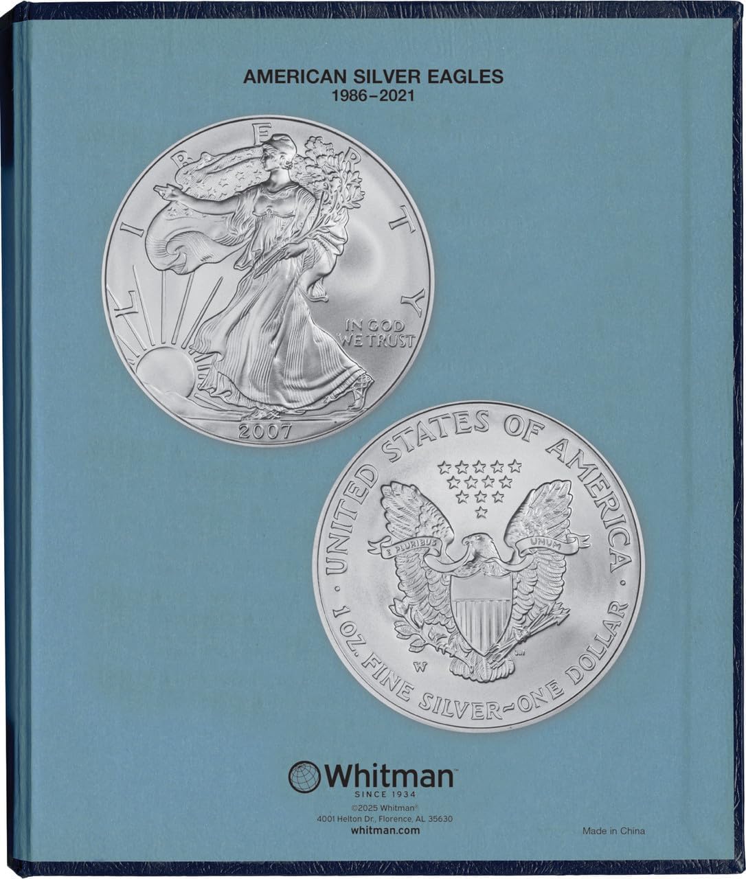 Whitman US American Silver Eagle Coin Album Two Volume Set Starting 1986#3395 and #4898