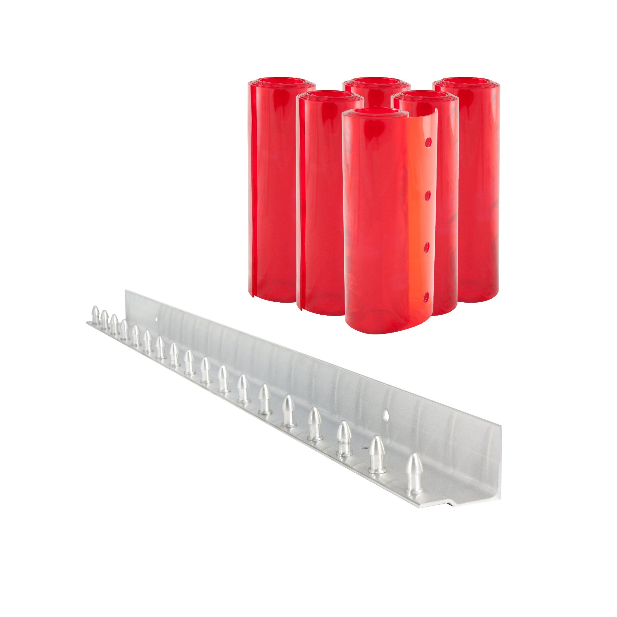 Aleco 444267 Clear-Flex Vinyl Strip Door, 50% Overlap, MaxBullet