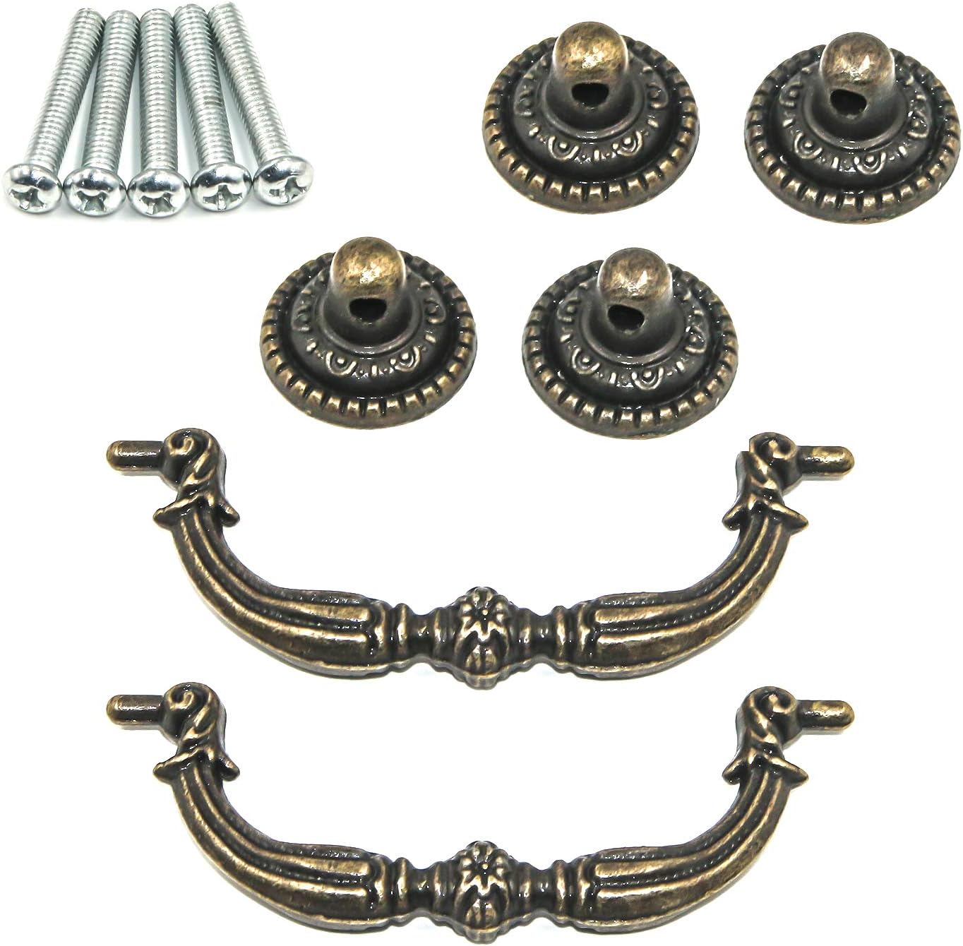 Yoohey 8Psc Bail Pull Drawer Handles 3.5 Inch Hole to Hole, Bail Drawer