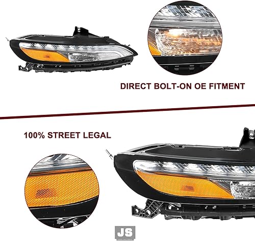 Miniatura 5 de JSBOYAT Compatible con Jeep Cherokee 2014-2018 Led DRL Luz de estacionamiento Señal de giro Estilo OE LED DRL Cromo Parachoques Luces de señal de