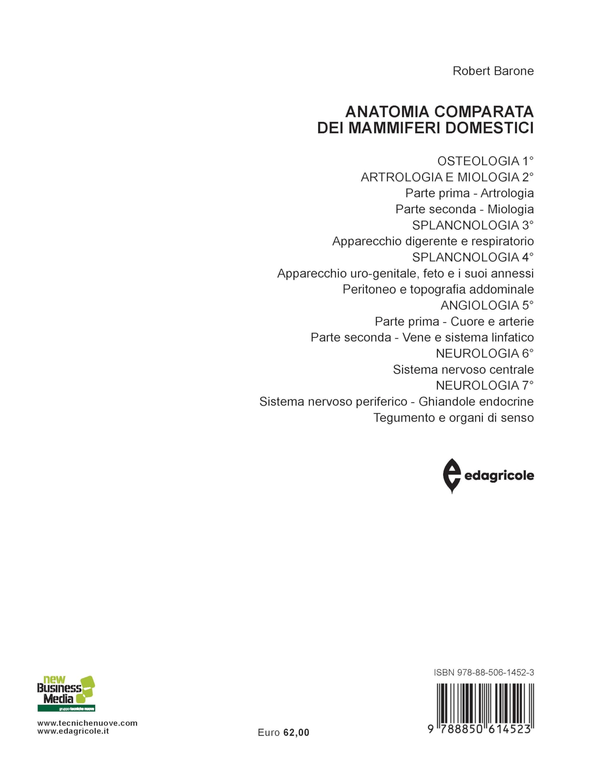 Anatomia comparata dei mammiferi domestici. Osteologia (Vol. 1)