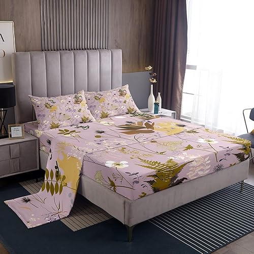 Miniatura 9 de Juego de sábanas de flores bohemias, tamaño King, diseño hippie de los años 70, diseño retro de flores de la selva para decoración de dormitorio,