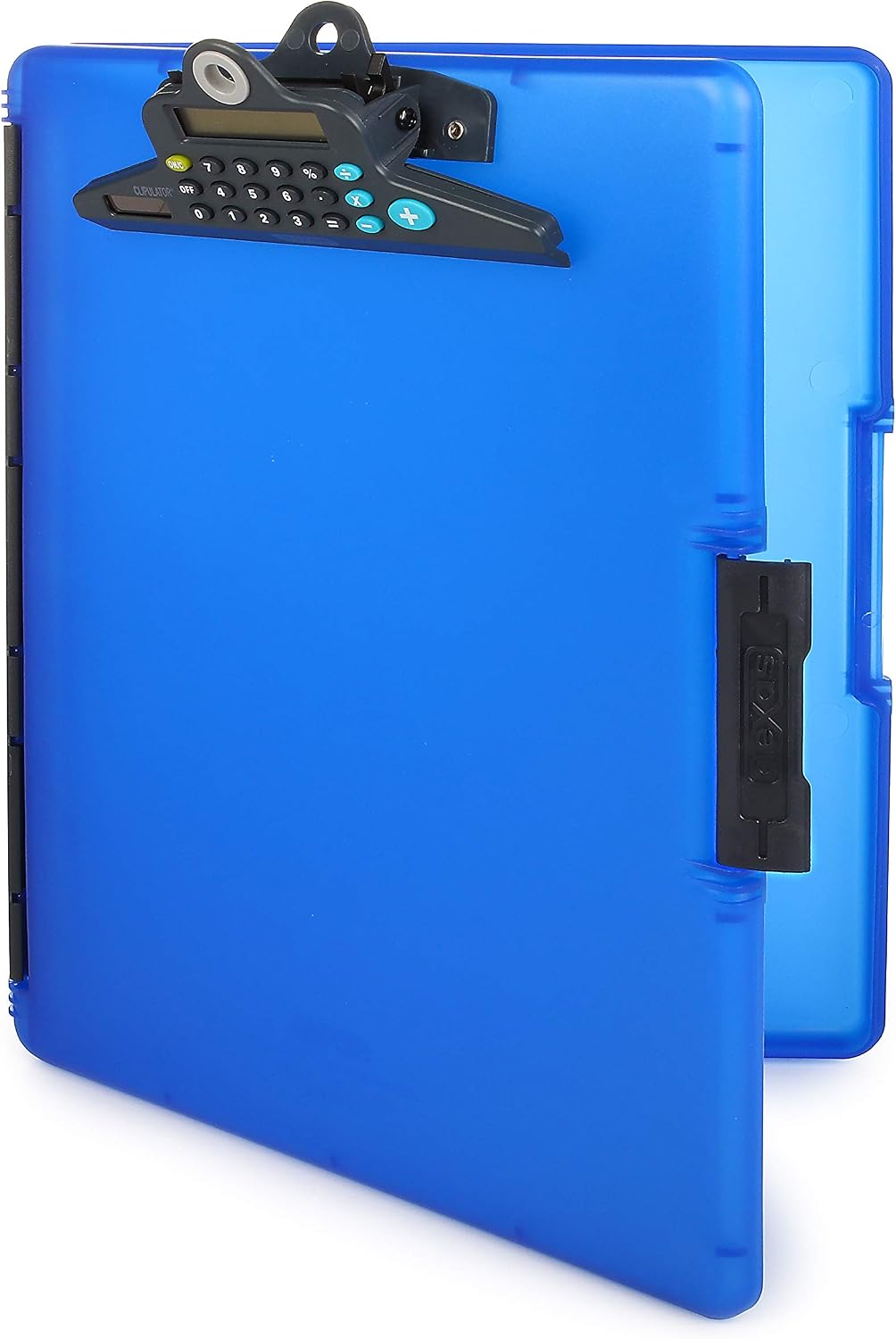 Dexas Slimcase 2 Storage Clipboard with Side Opening and Calculator, Blue
