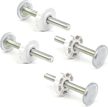 Stair Gate Pressure Fit Spares Set - White 4 Pack M10 Safety Gates | 10 CM, For Kids Spindle Bolts, for Pet and Baby Gates, Extension Fittings with No Drill Installation