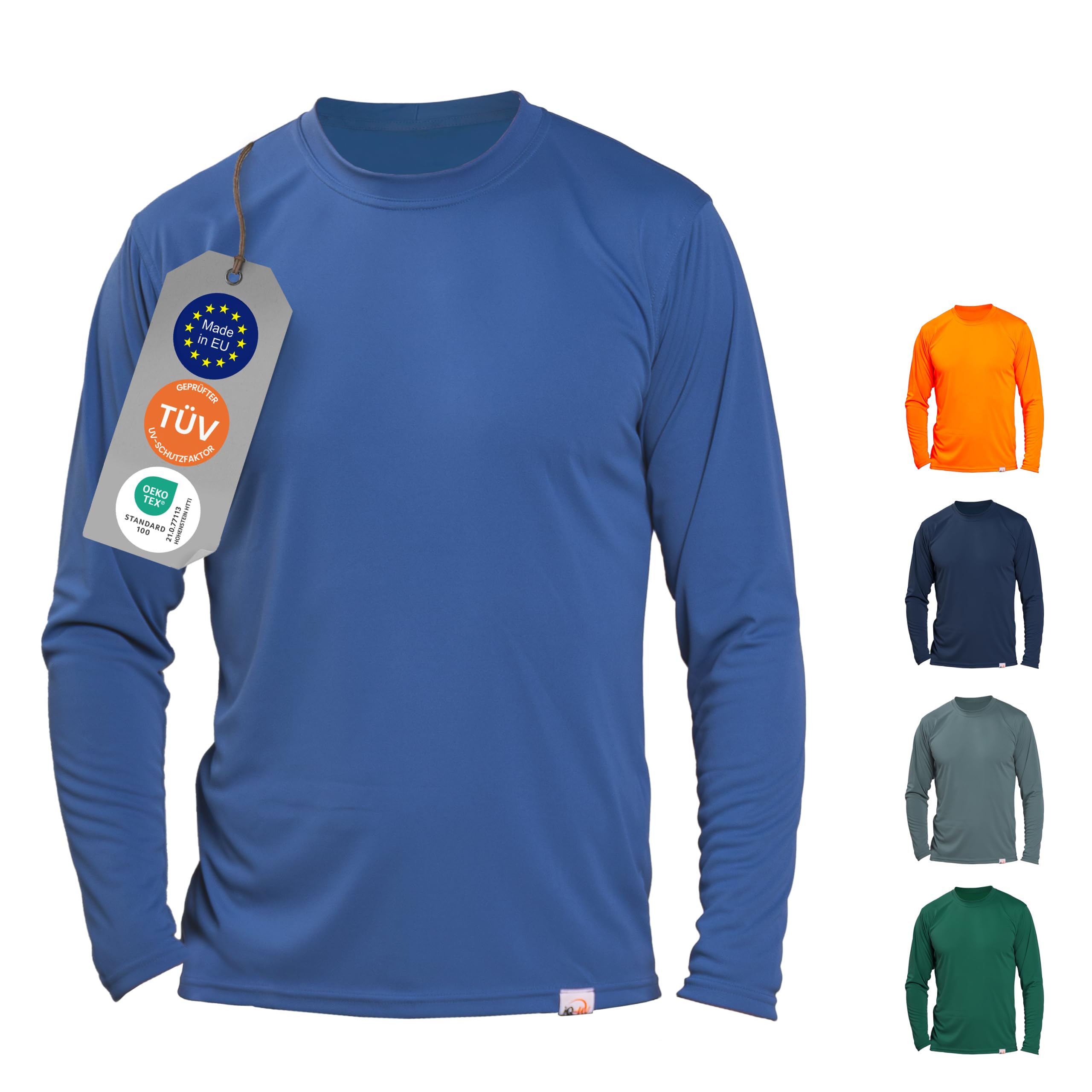 iQ-UV Męski T-shirt Cool długi rękaw zrównoważony iQ-Company