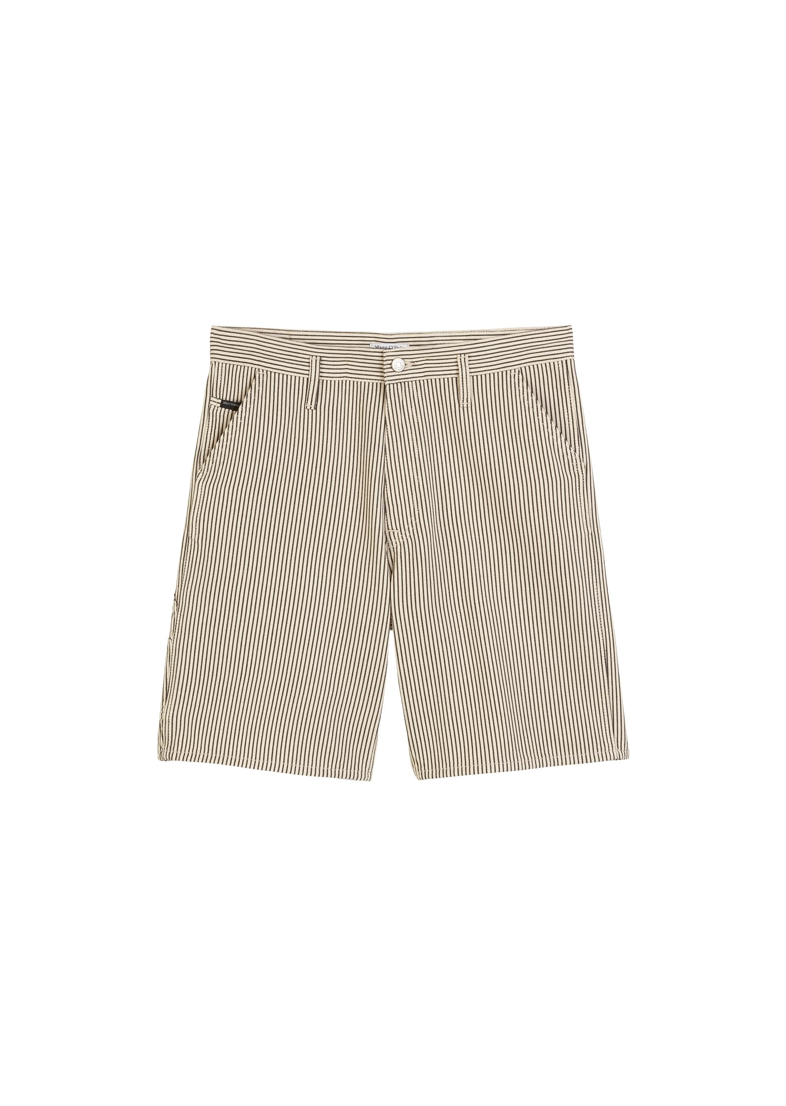 Marc OߴPolo Denim Men's Organic Cotton Striped Denim Shorts, Multicolor (Offwhite Multi 01), 32