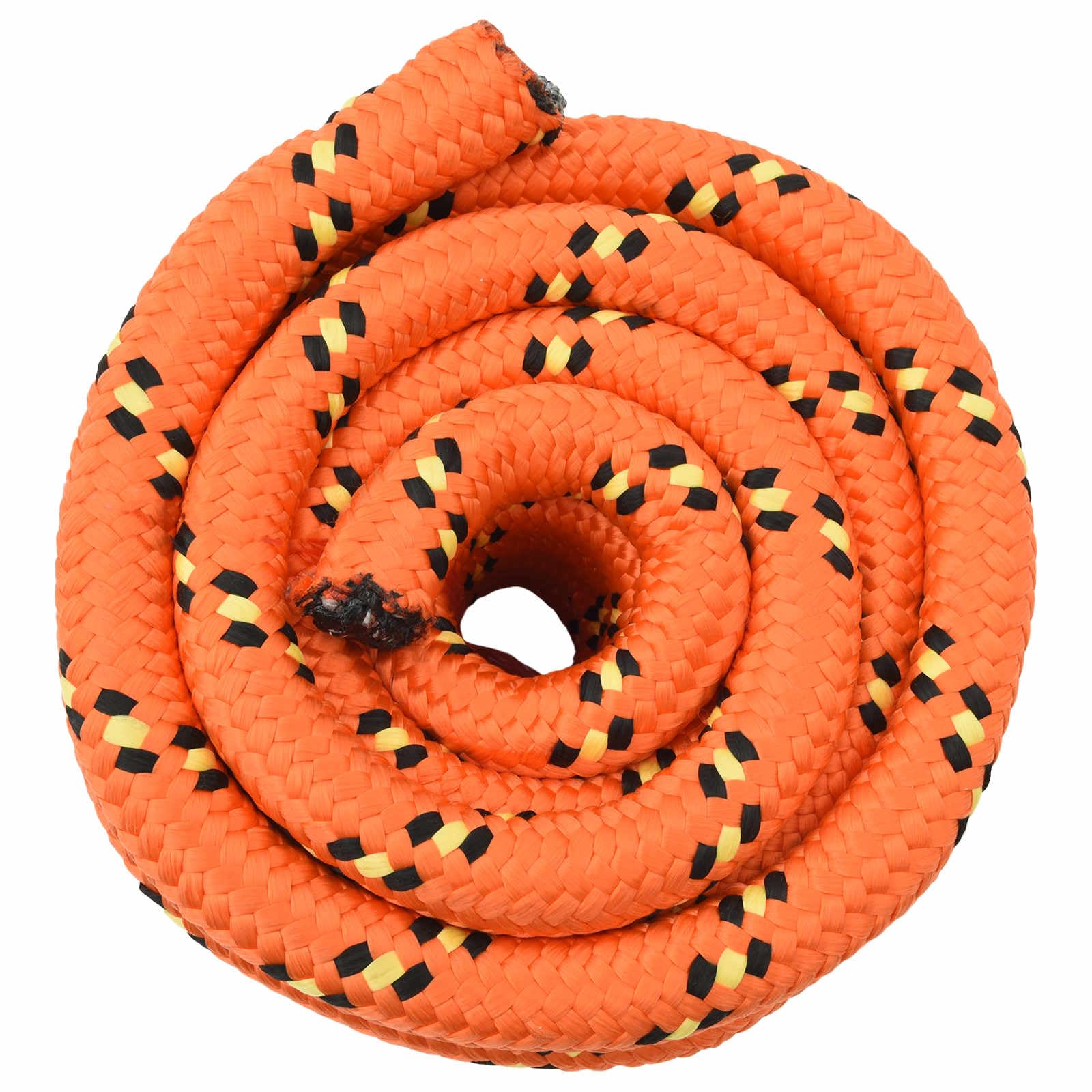 Cuerda de polipropileno para barcos de 25 m, diámetro de 5 cm, cuerda de polipropileno naranja para asegurar, tensar y fijar para vela, canotaje y camping al aire libre, resistente a la