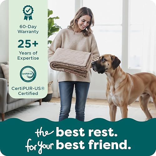 Miniatura 9 de Furhaven - Funda de repuesto para cama de mascotas, lavable, comodidad perfecta, en ondas, de terciopelo de felpa, color piedra marrón, Jumbo (XL)