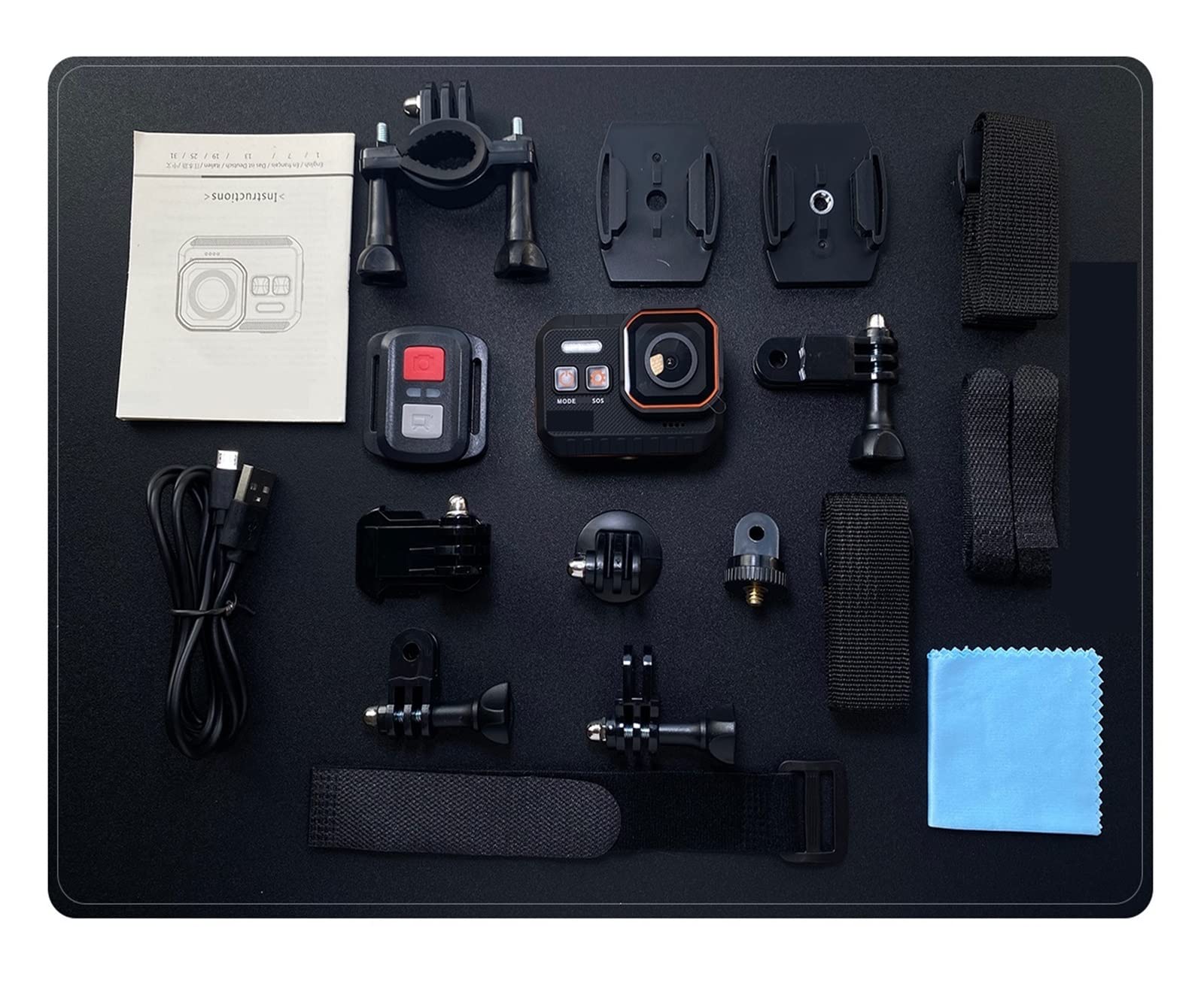 Action Cam, Action Camera 4K 60FPS Telecomando 30m Impermeabile 170° Grandangolo Action Camera Dash Cam Go Sport Camera PRO,All'aperto, Sport, Video(with 32G Card,Action Camera A)