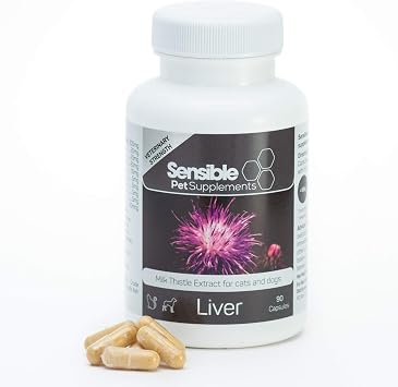 Sensible Pet Supplements 'Liver'. Supplement for dogs and cats supporting liver function. Contains Milk Thistle Extract. 90 sprinkle capsules.