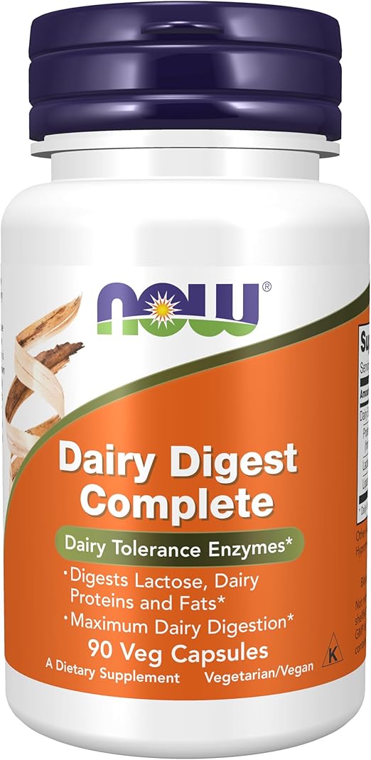 Amazon.com: NOW Foods Supplements, Dairy Digest Complete, Digests ...