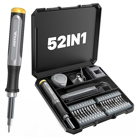 52in1 Precision Screwdriver Set, [Super Durable] Small Repair Kit, PC Accessories, PS5 Cleaning Kit, Tool Sets for Men, Fit MacBook, Computer, Laptop, Watch, PS4, Xbox, Eyeglass, Console More