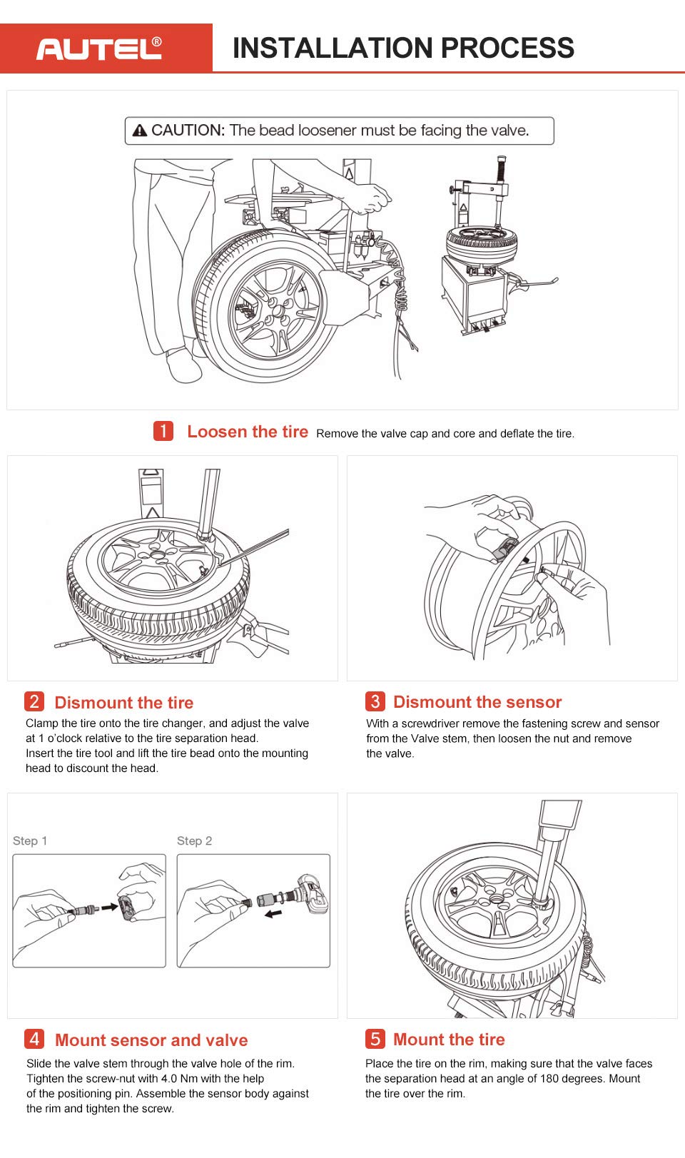 Autel MaxiTPMS MX-Sensor, Un Kit di Strumenti diagnostici TPMS di Nuova Generazione per correggere Il Sistema di monitoraggio della Pressione dei Pneumatici, Un sensore programmabile