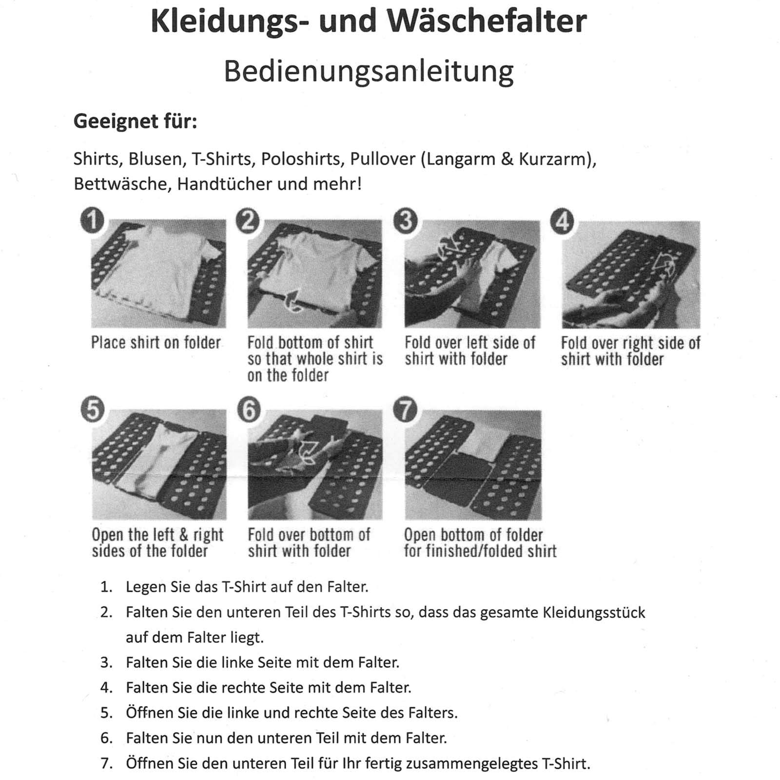 HAC24 4er Set Faltbrett Blau Wäschefalter Falthilfe Kunststoff Wäschefaltbrett Hemdenfalter Wäsche Faltsystem Kleiderfalter