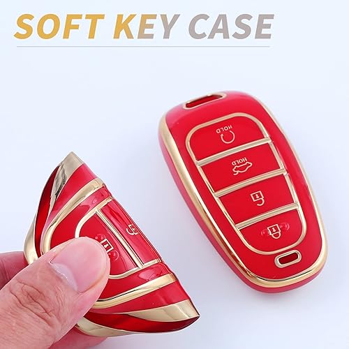 Miniatura 3 de Funda para llavero Hyundai, TPU suave protección de 360 grados para Hyundai Sonata Santa fe Tucson Entry 2020 2021 2022