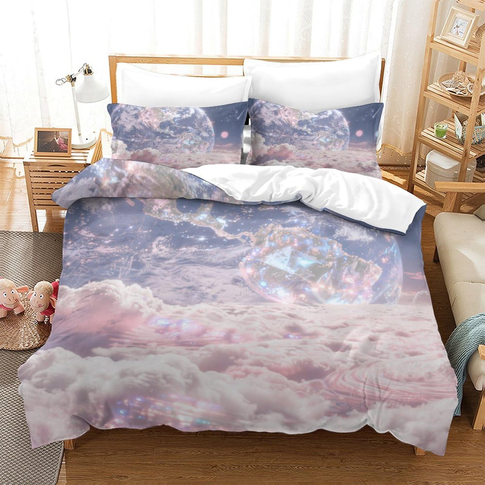 Housse de Couette Nuages Rêveurs pour Décoration Chambre Ados et Adultes