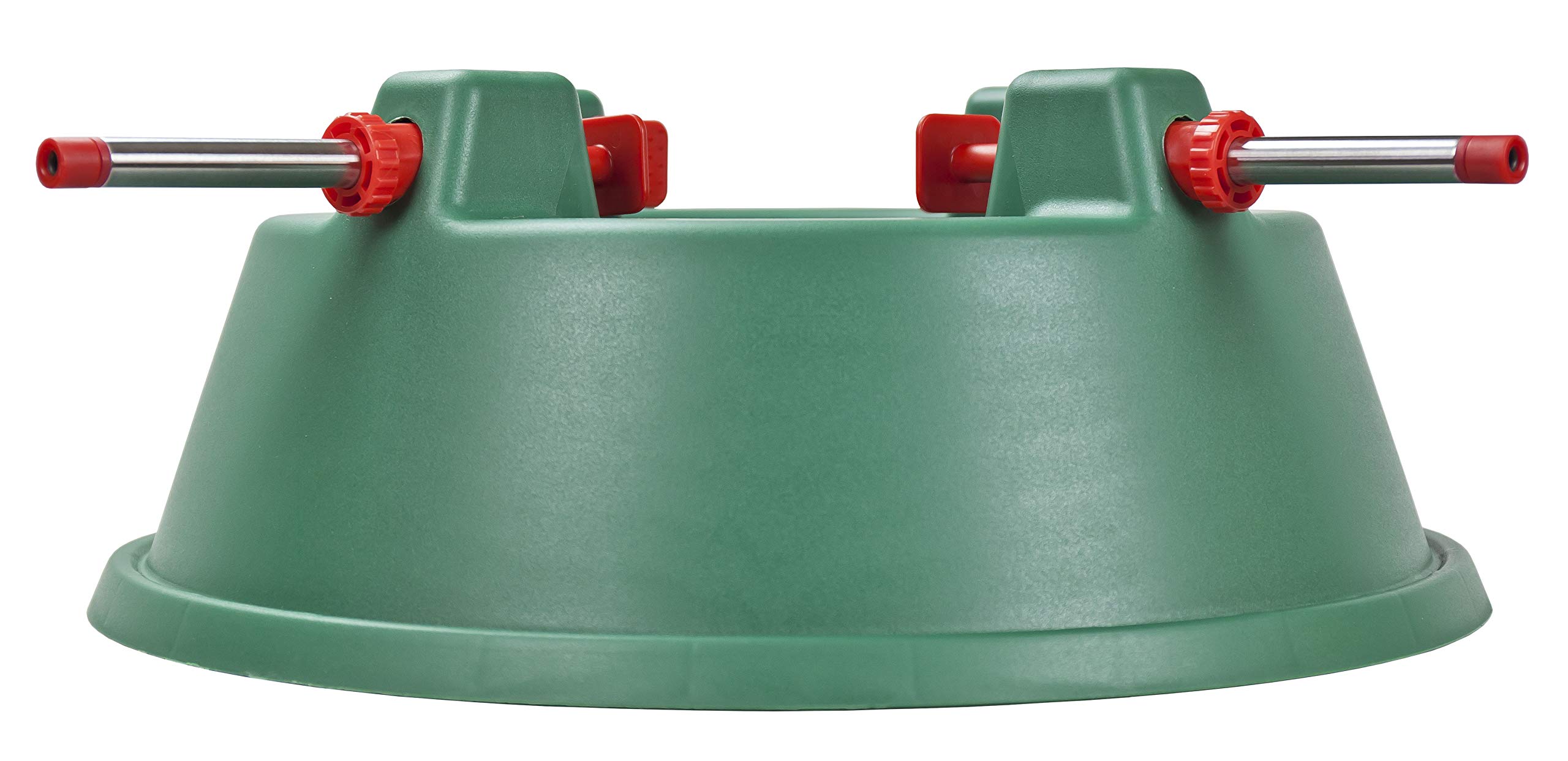 Simple Living Solutions, Quickset Christmas Tree Stand, Large, for Trees up to 10 ft, Holds 2.5 gallons of Water, Quick and Easy Push-Lock System, Green, 22.8in L x 22.8in W x 8.2in H