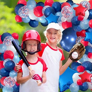 142pcs Red White and Blue Balloon Arch Garland Kit, Navy Blue for Blue 2024 Graduation Decorations July 4th Birthday Baseball Nautical Theme Party Flag Party Election Party