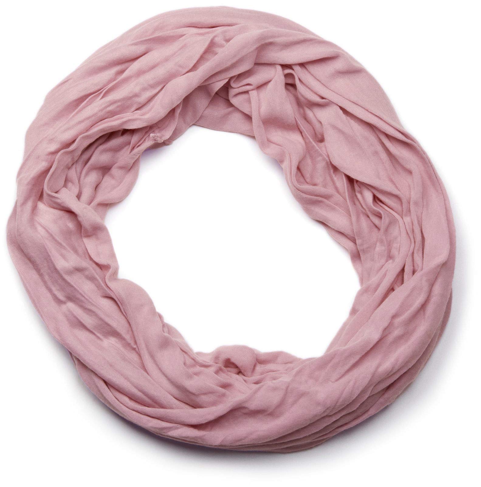styleBREAKER Jersey Loop Scarf in Crash Look, Solid Colors, Lightweight Summer Scarf, Elastic 01016041, Colour:Lilac
