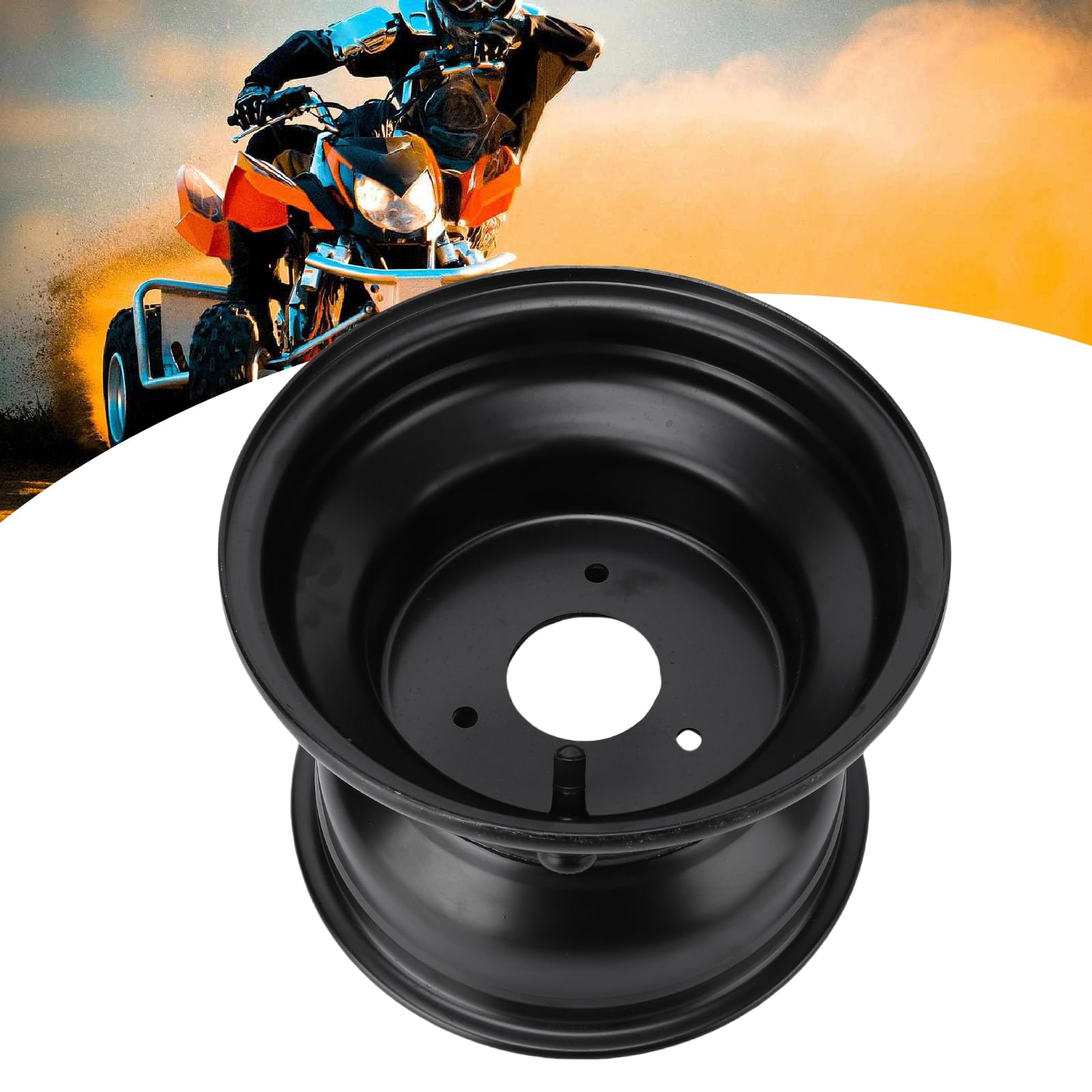 8-Zoll-ATV-Felge, 18 X 9,50 8 Go-Kart-Felge, Hochfeste Metallnabe, für Geländefahrzeuge, Go-Karts, Golfwagen, Geländefahrzeuge (3 Loch)