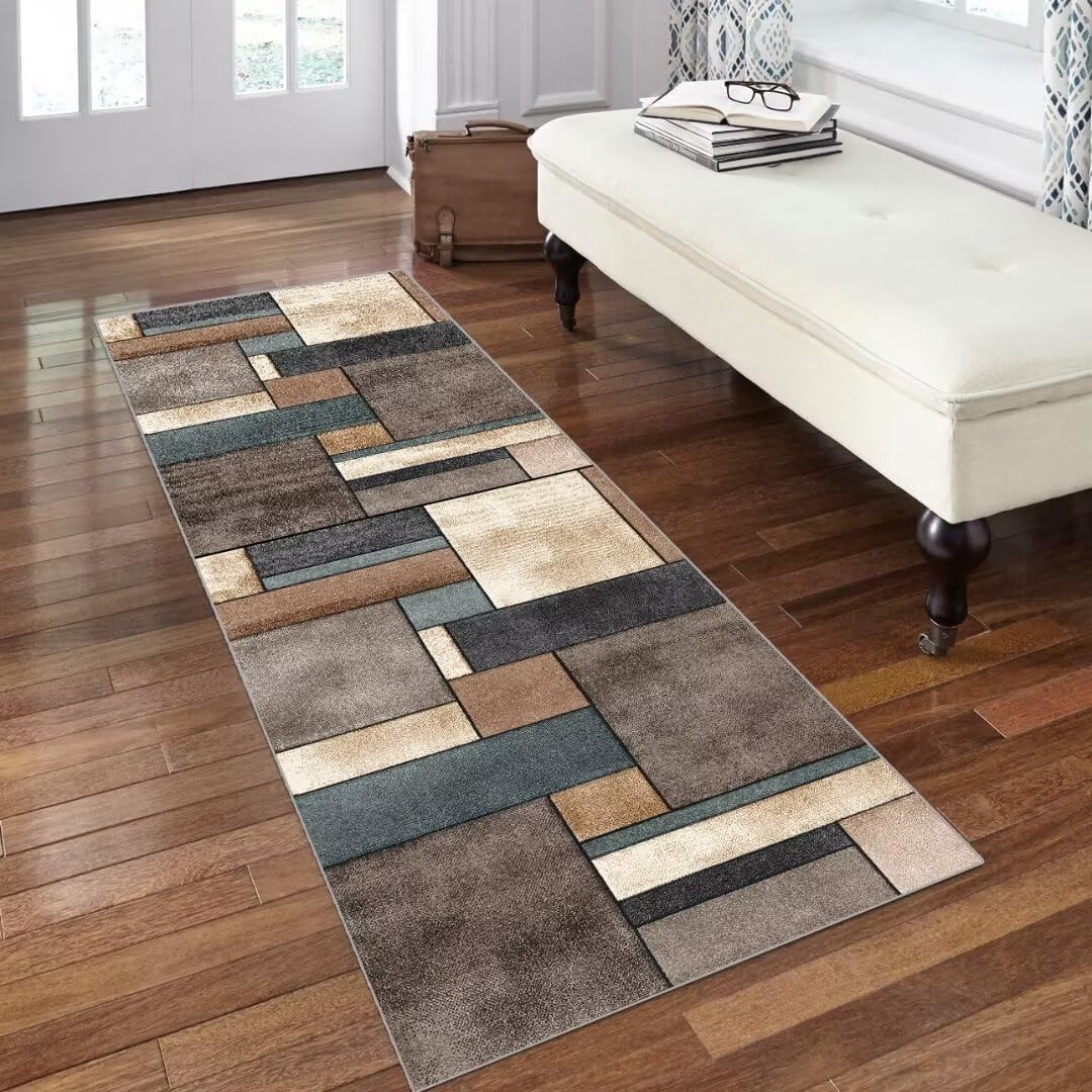 Tapis de Passage Couloir Cuisine Boho Long Vintage Classique 70x140cm Bohème au Metre Antidérapant Lavable Absorbant pour Salon Chambre Personnalisable
