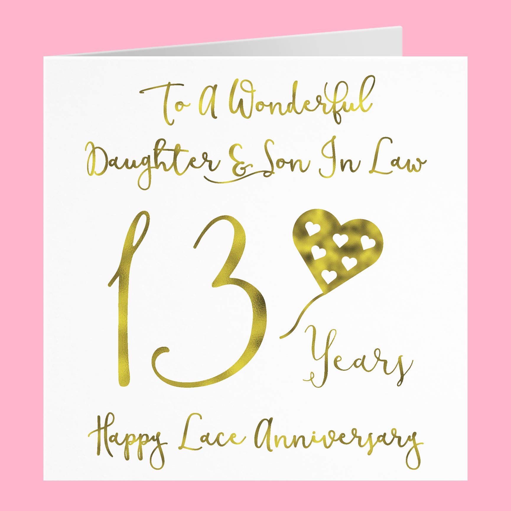 Buy Hunts England Daughter And Son In Law 13th Anniversary Card - 'To A ...