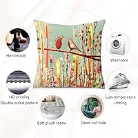 Vista 3 de 4 fundas de almohada modernas de estilo abstracto de mediados de siglo, 18 x 18 pulgadas, fundas de almohada bohemias para sofá, fundas de cojín