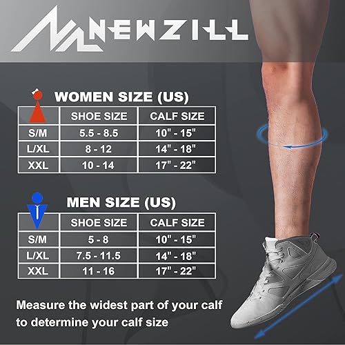 Miniatura 3 de NEWZILL Medical Compression Socks for Women and Men Circulation 20-30 mmHg Compression Stockings for Running Nursing Travel