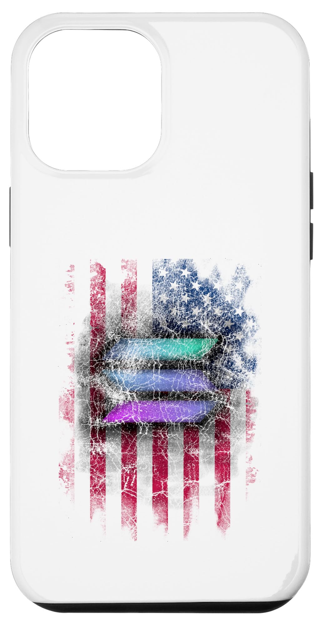 Amazon.com: iPhone 15 Pro Max Solana SOL Crypto USA American Flag Classic  White Case : Cell Phones & Accessories