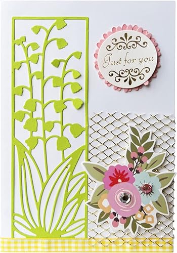 Miniatura 8 de ORIGACH 4 troqueles de corte de marco de flores de metal para hacer tarjetas, plantillas en relieve para álbumes de recortes, decoración de tarjetas