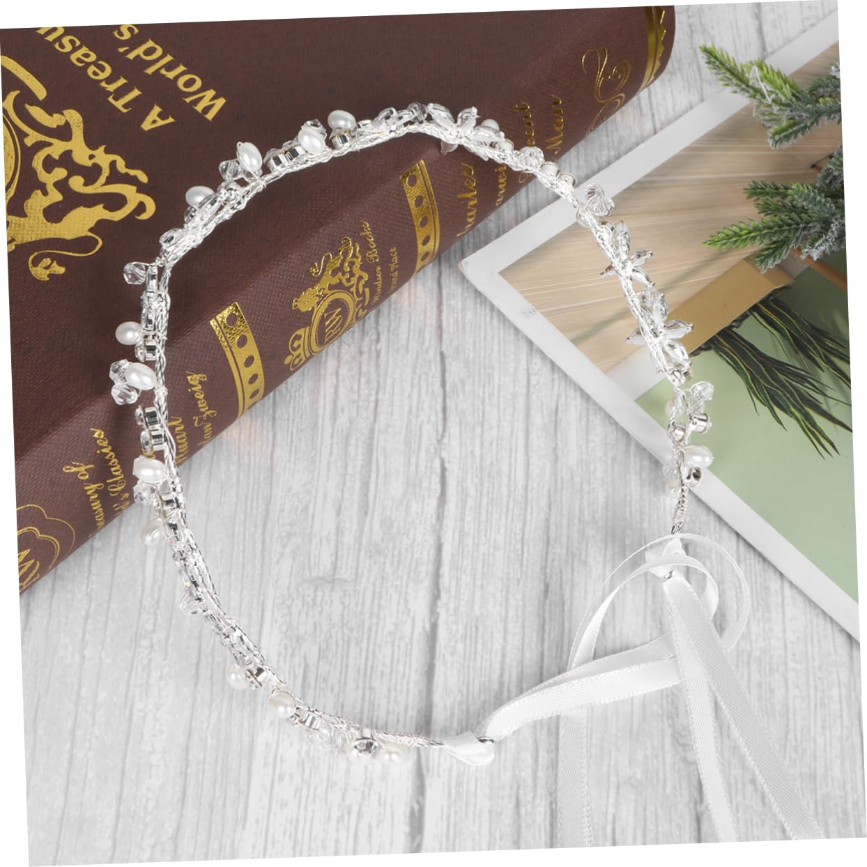 3 fasce per capelli con perle e strass, per capelli con foglie di vite, per da sposa, per con perline, per in lega per sposa mosaico