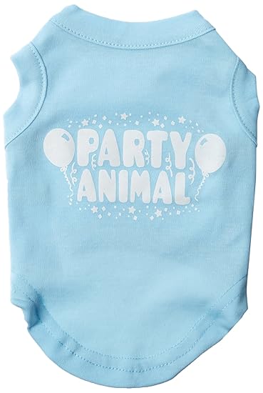 Mirage Pet Products Party Animal Screen Print Shirt Baby Blue Sm (10)