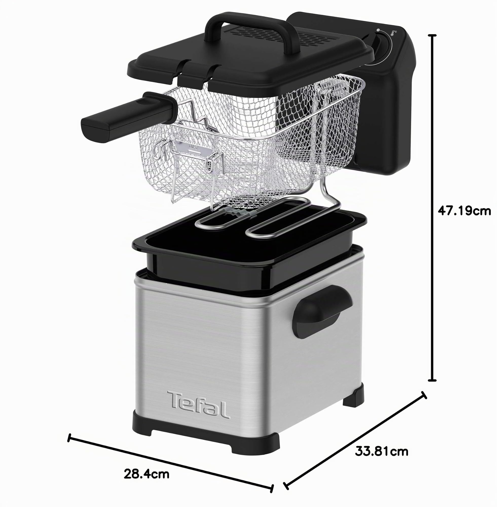 Tefal Family Pro Access Friggitrice 4,0 l, 3000 Watt, semiprofessionale con olio, serbatoio dell'olio estraibile, tecnologia zona di raffreddamento, facile da pulire, patatine fritte croccanti,